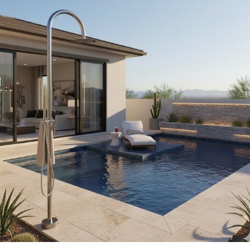 Outdoor Shower Close-up